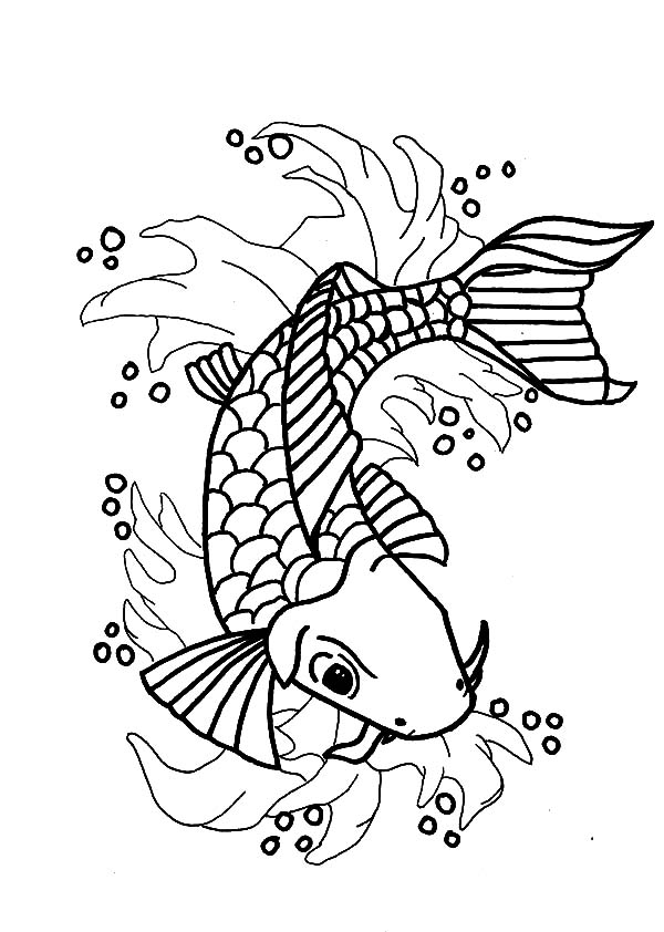 600x842 Nishikigoi Koi Fish Coloring Pages