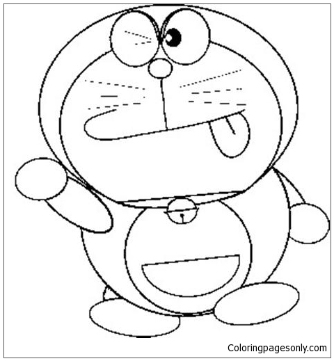 480x519 Doraemon Japanese Manga Coloring Page