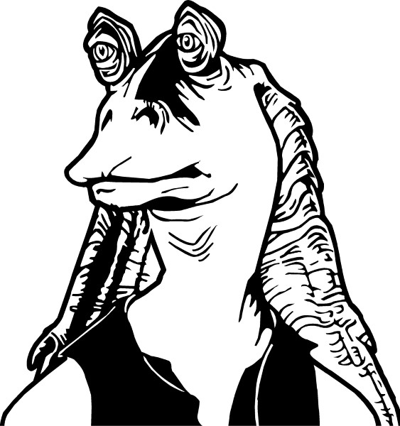 563x600 Jar Jar Binks Decal Sticker