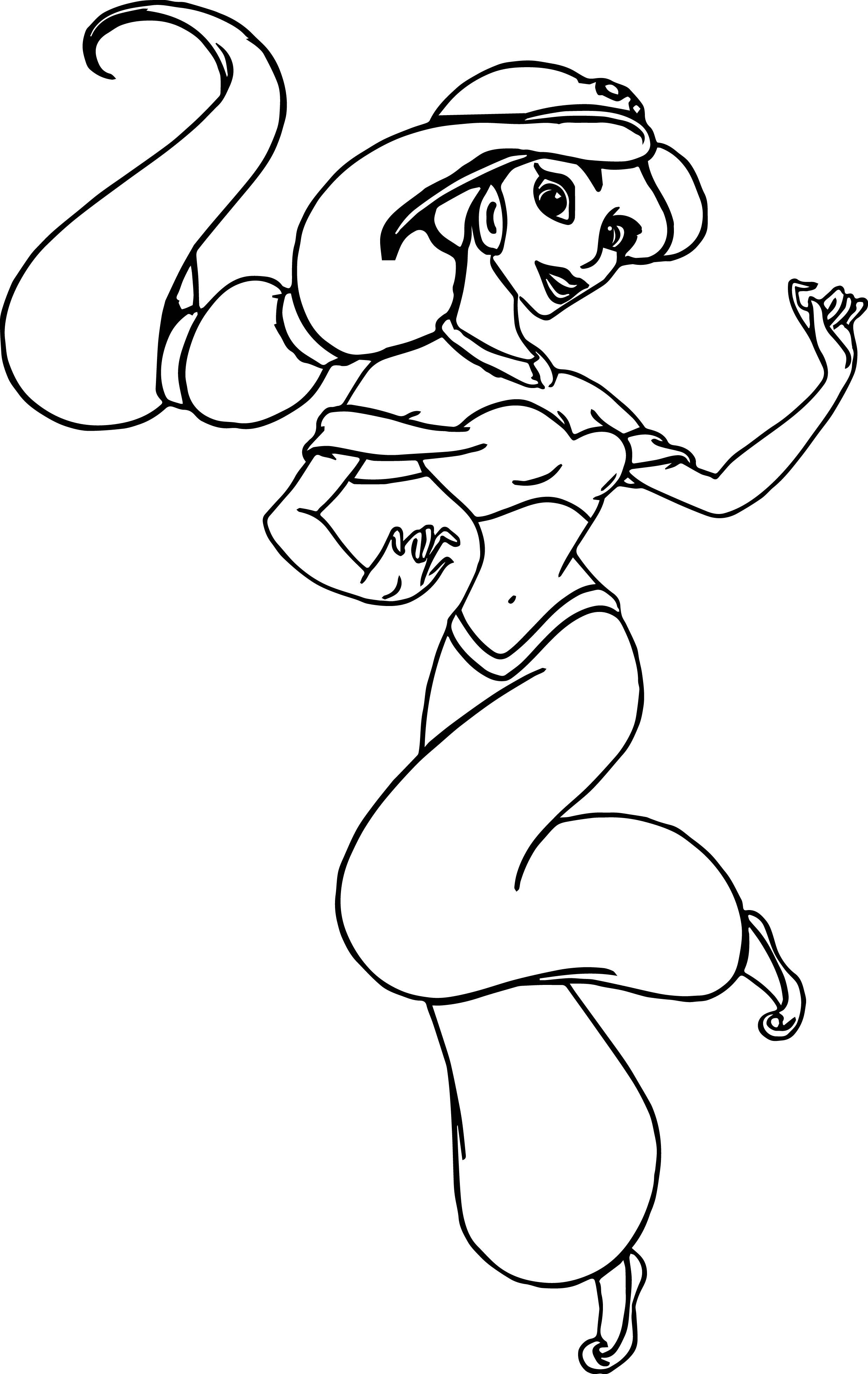 2482x3927 Fascinating Jasmine Aladdin Coloring Page Wecoloringpage Picture
