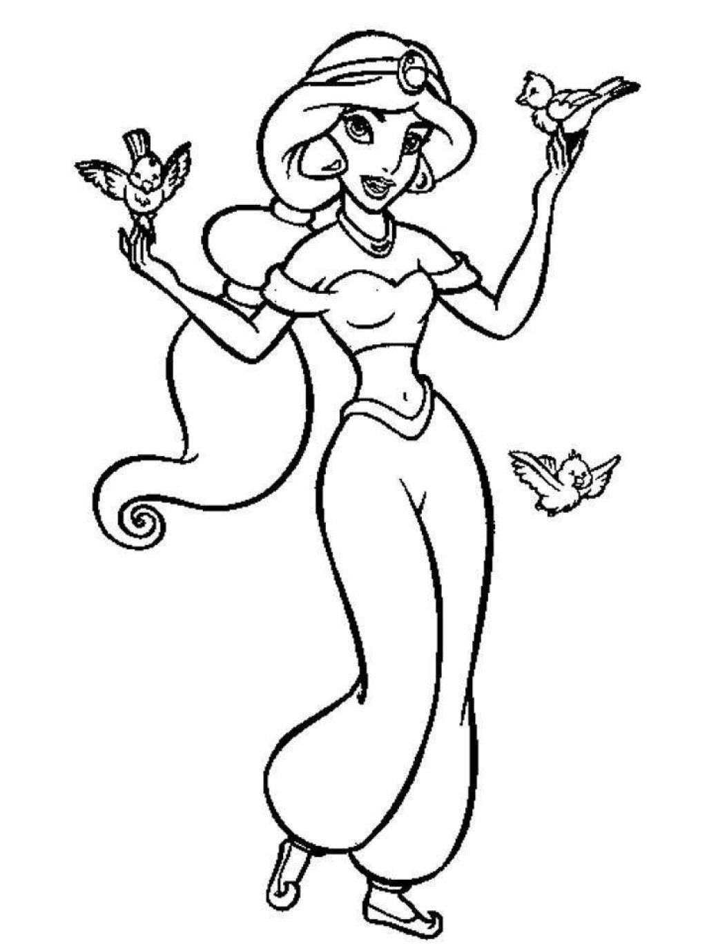 1024x1368 Free Printable Jasmine Coloring Pages For Kids