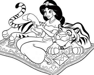 400x317 Jasmine Printable Coloring Pages Princess Jasmine Coloring Pages