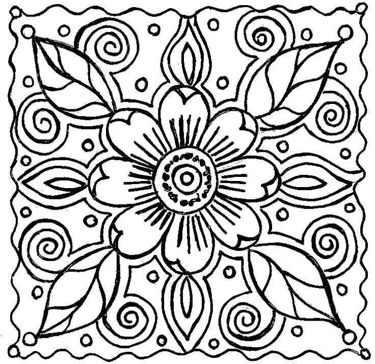 736x714 Flower Coloring Pages Free Printable Coloring Pages Flower