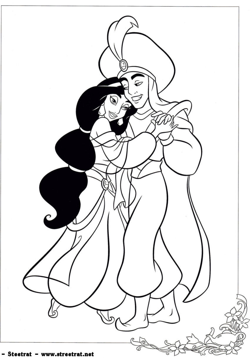 850x1219 Jasmine Printable Coloring Pages Disney Princess Free For Kids