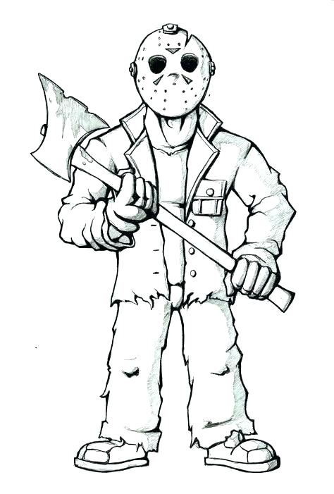474x701 Jason Voorhees Coloring Pages Monster Inc Coloring Page Cute