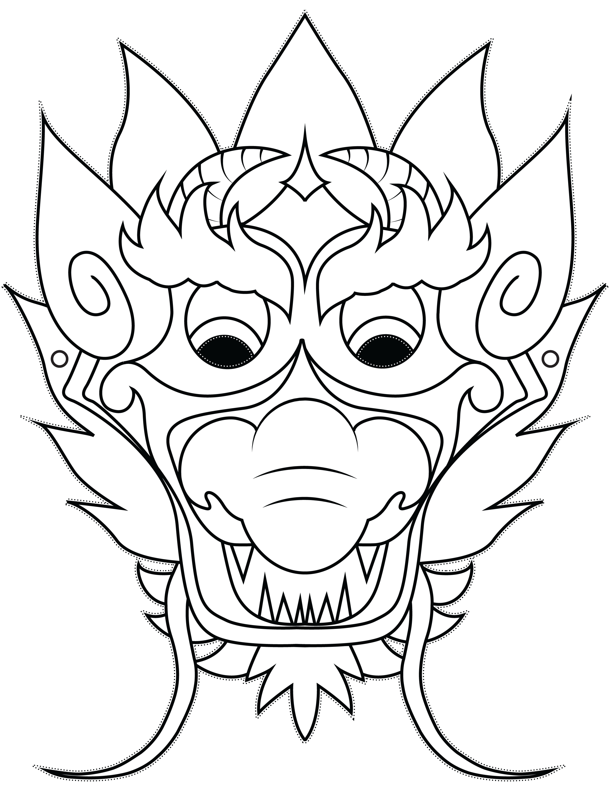 2550x3300 Enchanting Coyote Mask Template Ensign