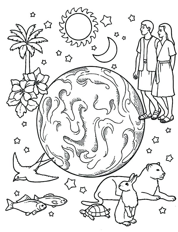 600x780 Personable Creation Coloring Page Preschool For Fancy Jason