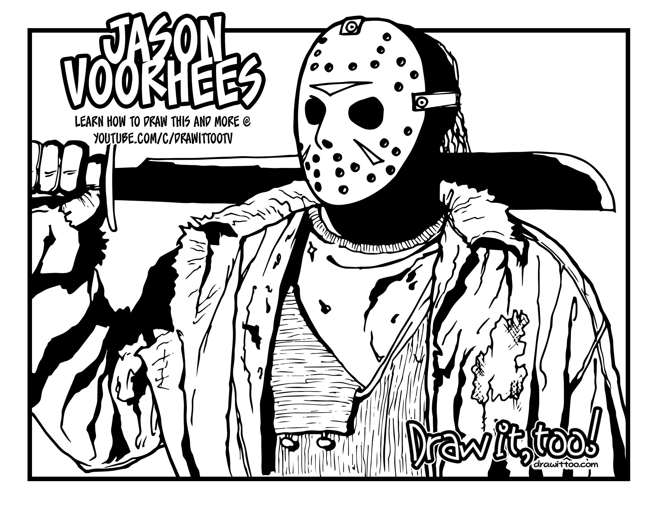 Printable Jason Coloring Pages