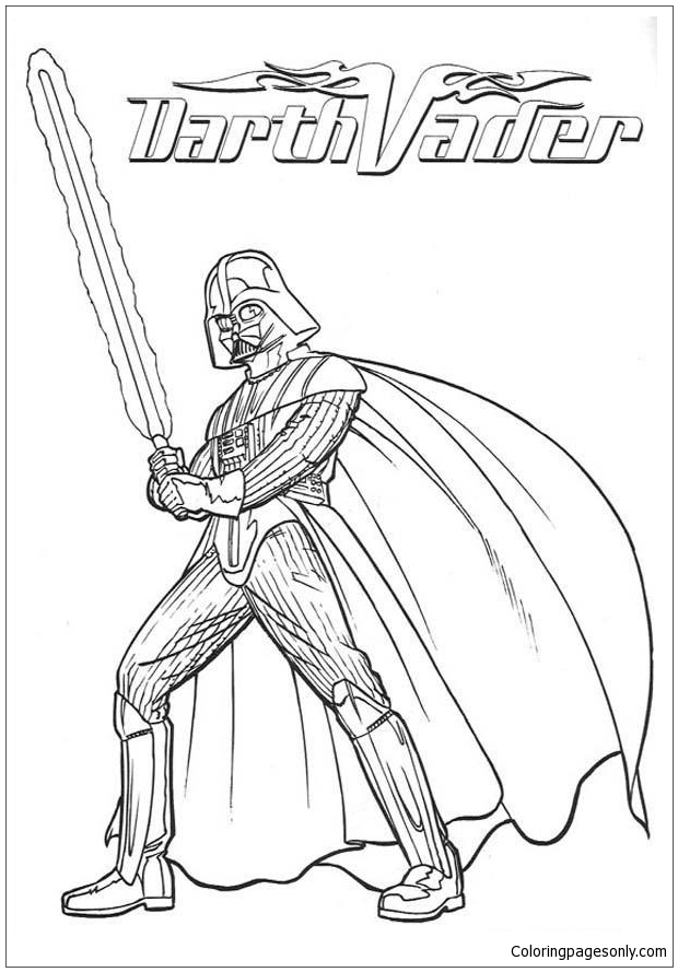 620x889 War Armor Of Darth Vader Coloring Page