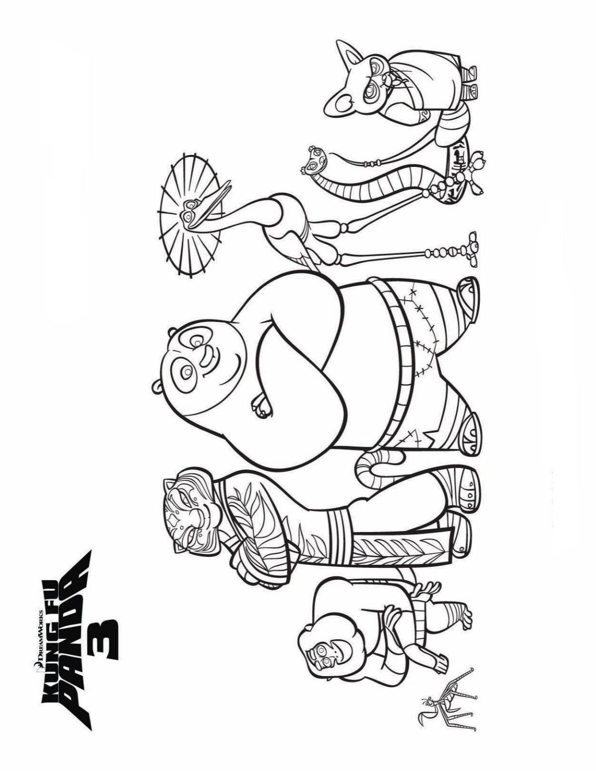 1201x1552 Shocking Kids Fun Coloring Pages Of Kung Fu Panda Pict For Ku