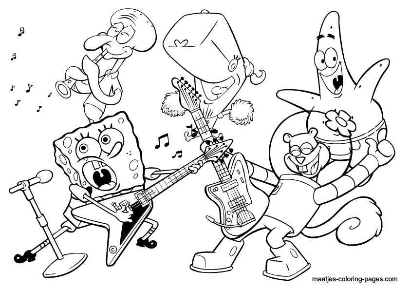 842x595 Band Coloring Pages