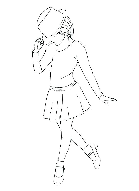 570x781 Dance Coloring Page
