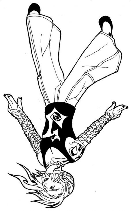 454x730 Jeff Hardy Performing His Signature Move Coloring Page Famous