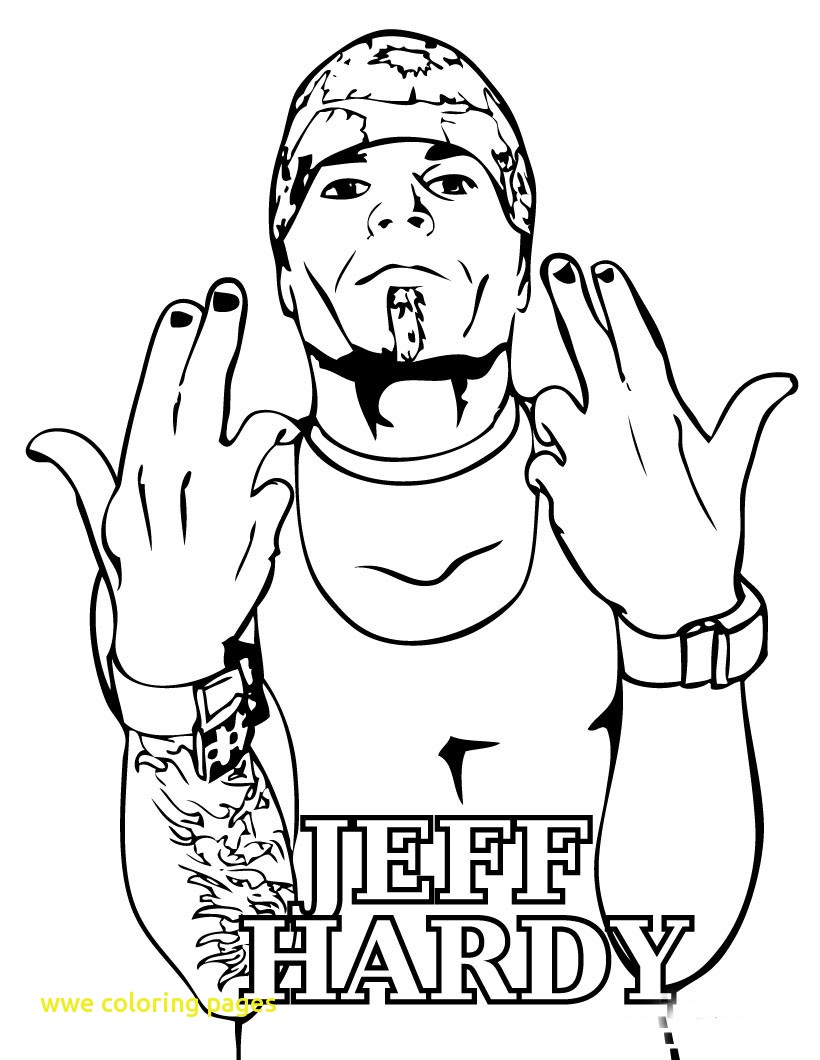 820x1060 Wwe Coloring Pages With Wwe Jeff Hardy Coloring Pages Free