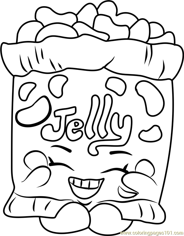 623x800 Jelly B Shopkins Coloring Page