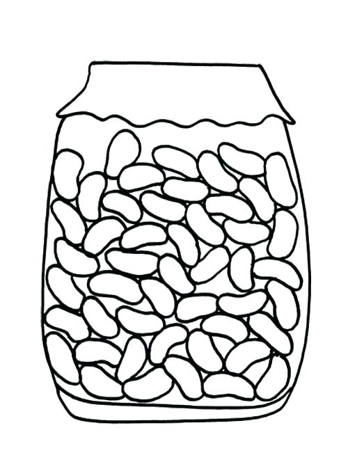 500x674 Beans Coloring Pages S Jelly Bean Jar Coloring Page