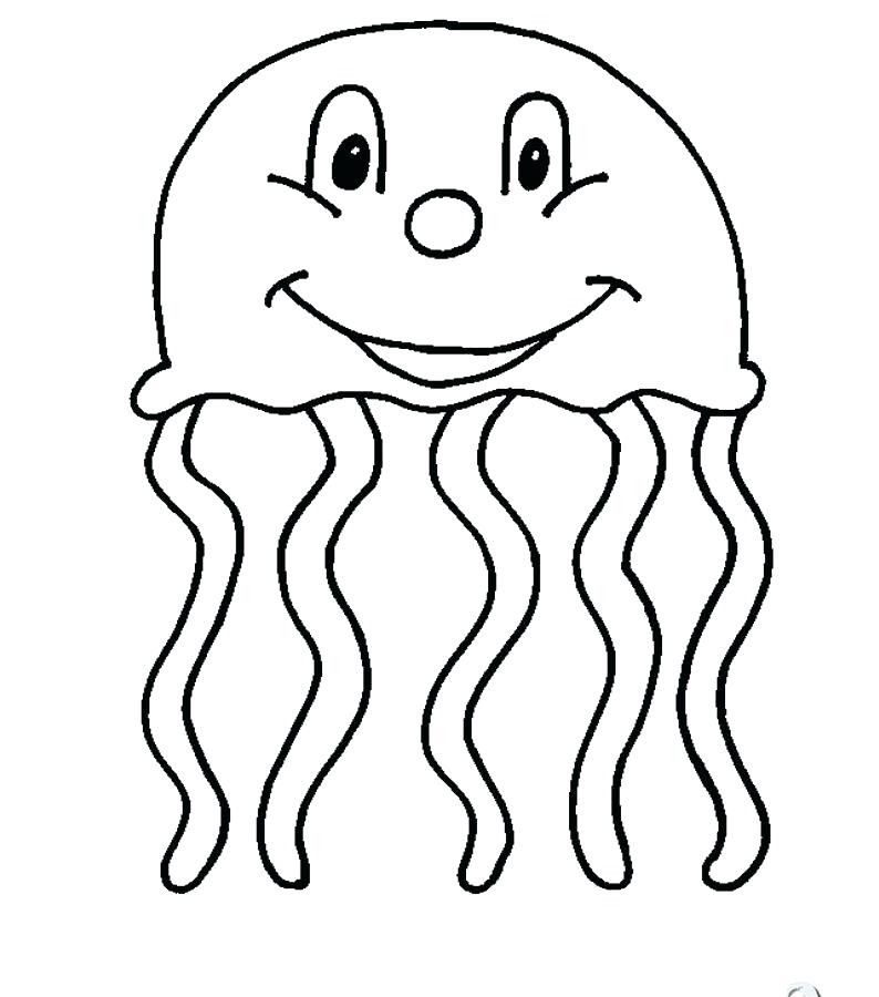 794x900 Jellyfish Coloring Pages Big J For Jellyfish Coloring Pages Animal