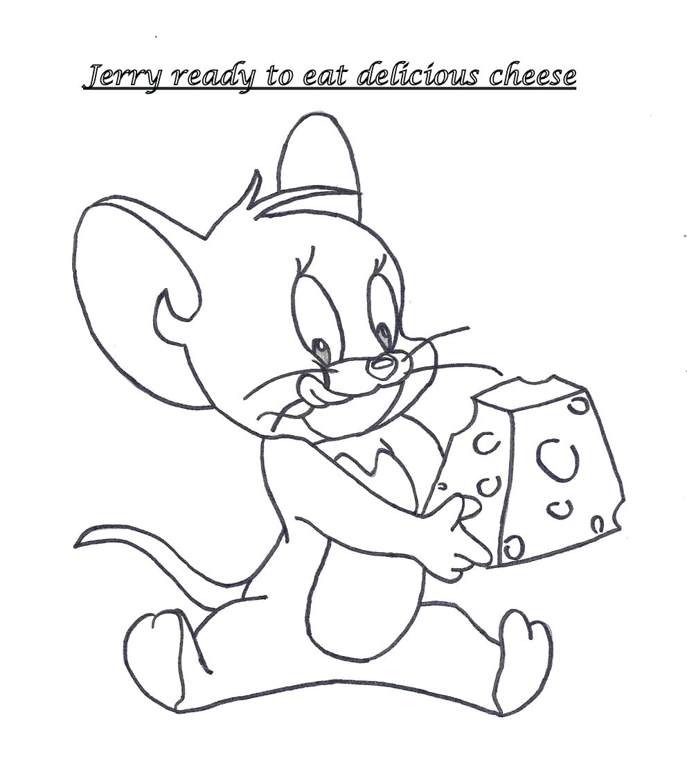 992x1100 Coloring Pages Tom And Jerry Coloring Pages Drawn Cheese