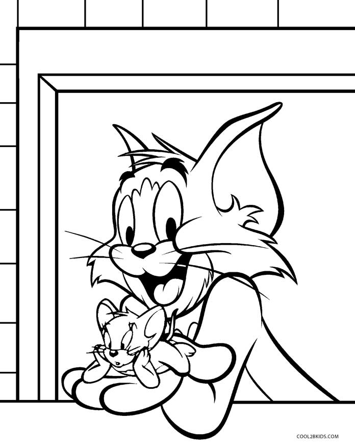 696x877 Free Printable Tom And Jerry Coloring Pages For Kids