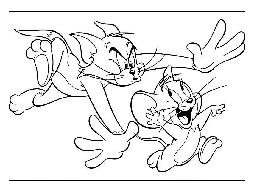 853x640 Inspiring Tom And Jerry Coloring Pages For Your Free Sheets