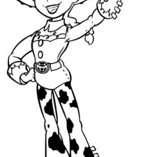 208x226 Free Printable Anime Movie Toy Story Jessie Coloring Pages
