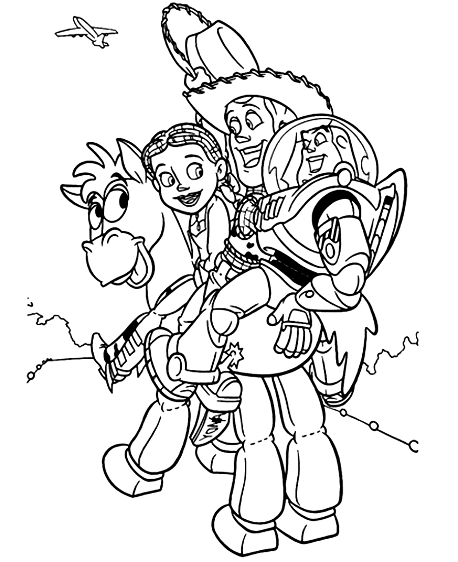 900x1106 Unlock Jessie Coloring Pages Toy Story Happy S