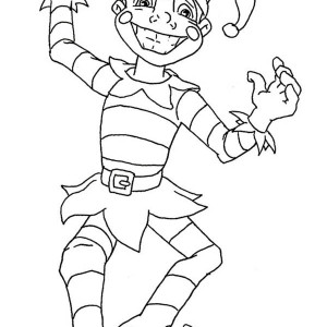 300x300 Cute Snowman Doll In Winter Outfit Coloring Page