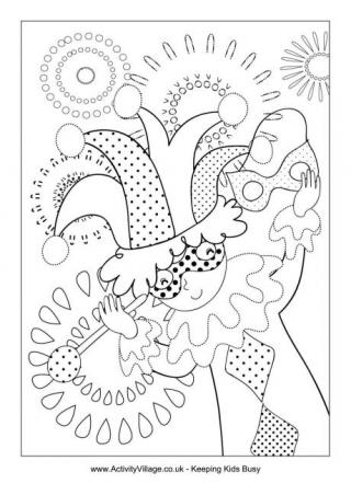 320x452 Fashionable Design Mardi Gras Coloring Pages Colouring