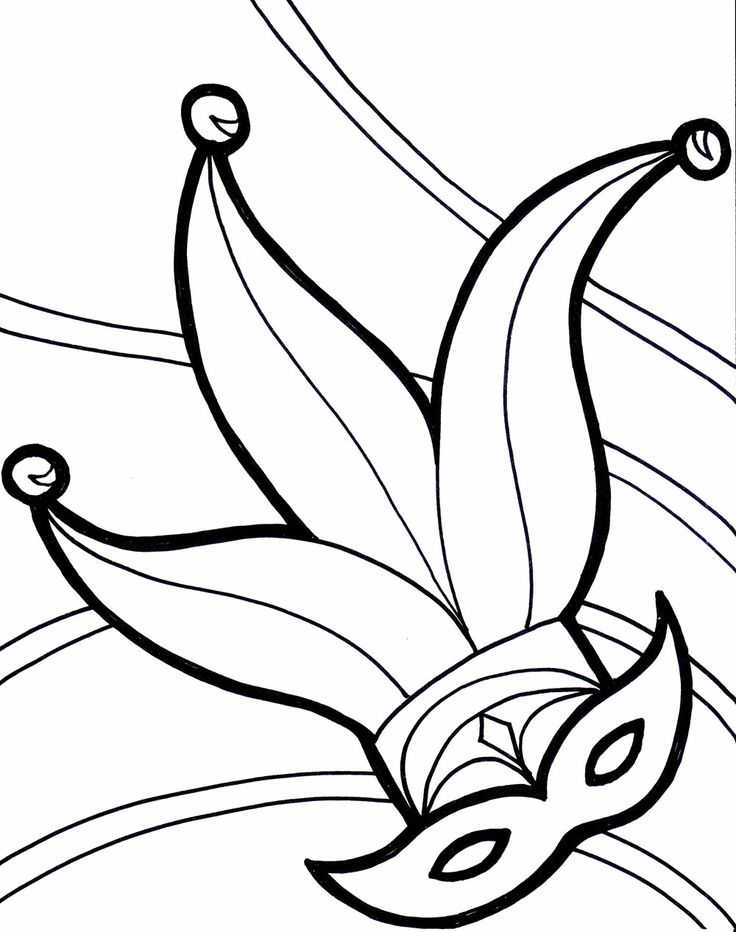 736x932 Mardi Gras Jester Coloring Page