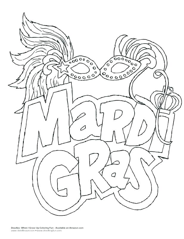 618x800 Mardi Gras Masks Coloring Pages Beads Coloring Pages Printable