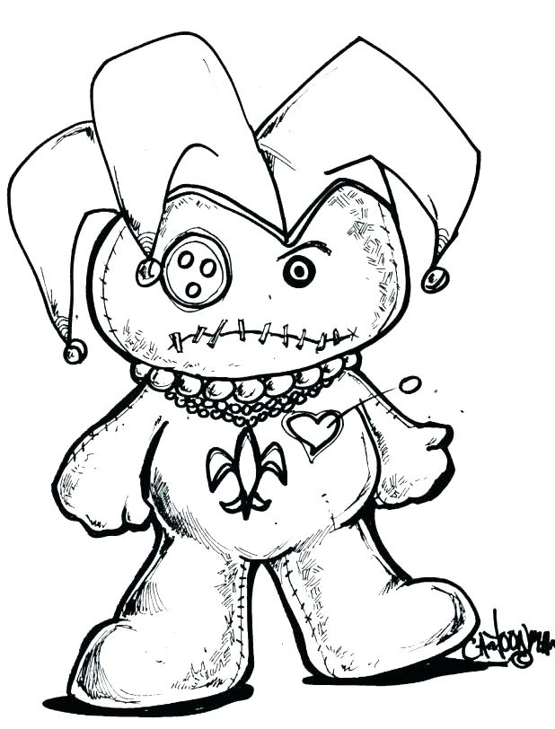 618x812 Masks Coloring Pages Coloring Voodoo Doll
