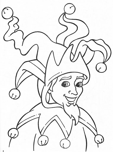 381x512 King's Jester, Free Coloring Pages