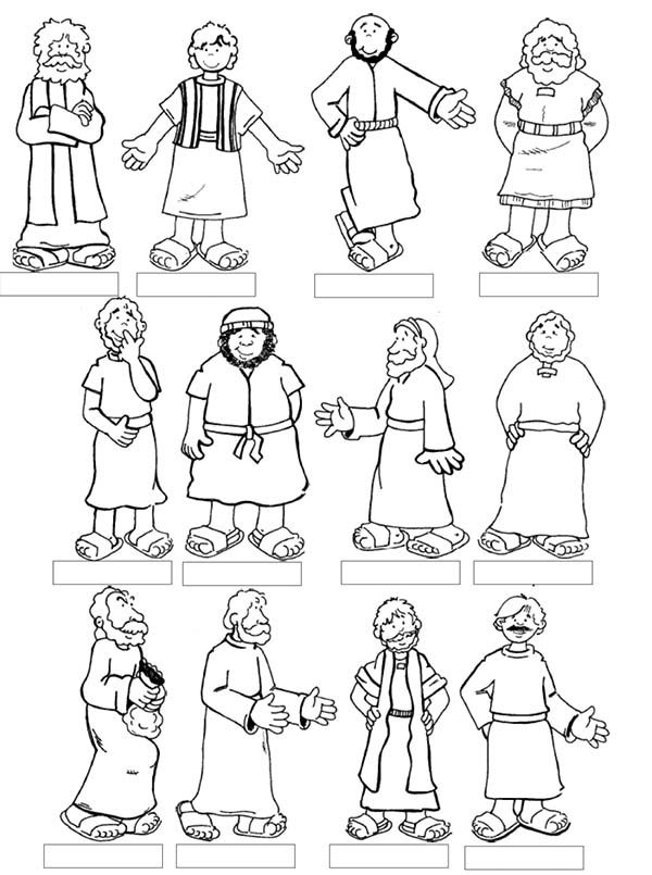 600x805 Jesus Disciples Coloring Page Bible Lessons