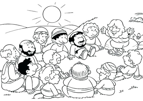 600x422 Jesus And The Disciples Coloring Page Click To See Printable