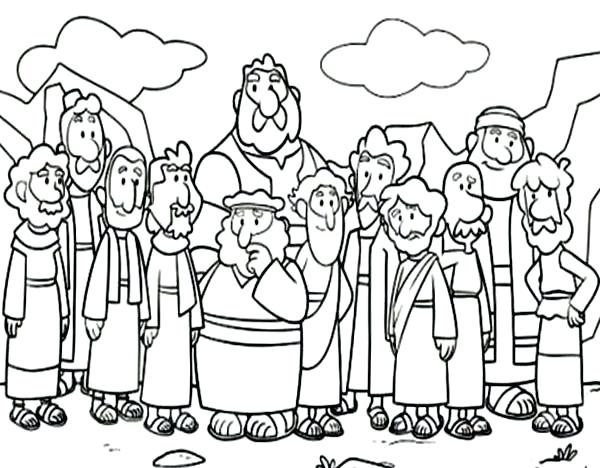 600x468 Jesus And The Disciples Coloring Pages Disciples Free Coloring
