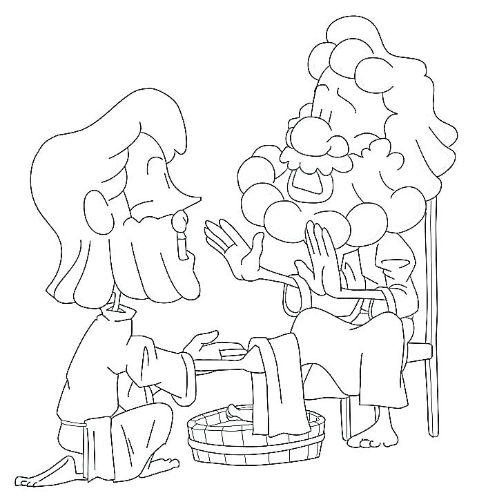 720x727 Jesus And The Disciples Coloring Pages Washes The Disciples Feet
