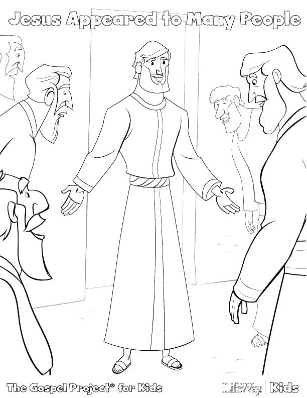612x792 Jesus Disciples Coloring Page Resurrection Coloring Pages