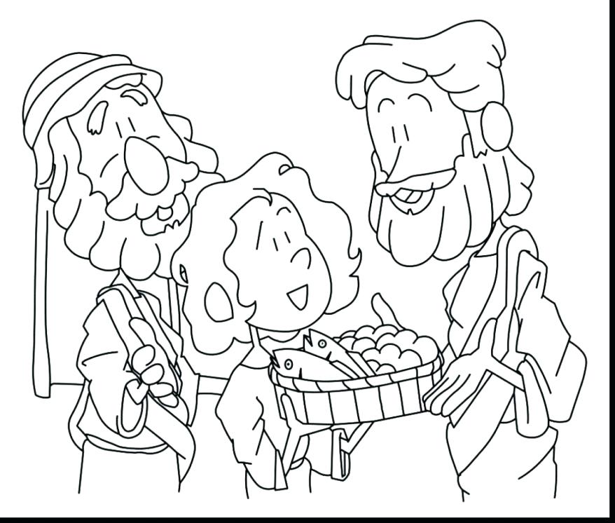 878x746 Jesus And The Disciples Coloring Page