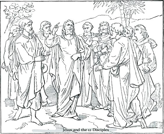 564x462 Disciples Coloring Page Disciples Coloring Page Disciples