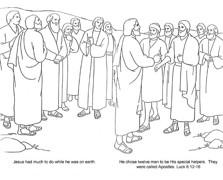 720x581 Disciples Coloring Page Fair Jesus And The Disciples