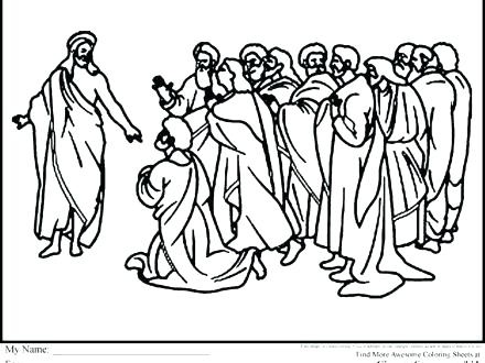 440x330 Disciples Colouring Sheets Coloring Pages Of Holy Week In Free