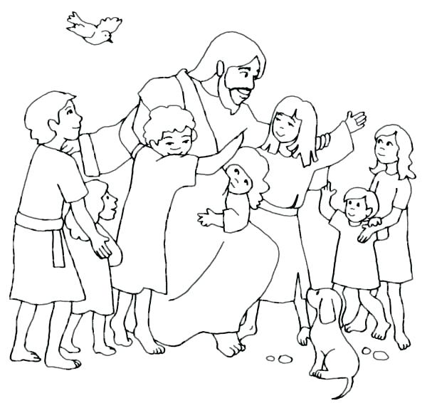 600x566 Jesus Printable Coloring Pages