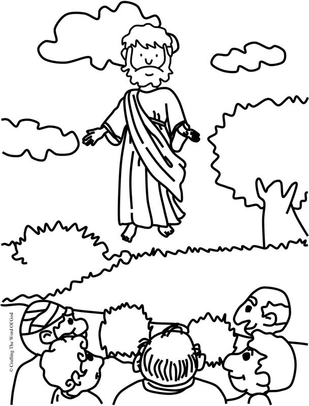 609x800 Jesus Ascension Coloring Page Crafting The Word Of God