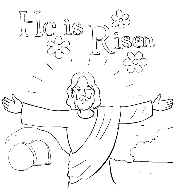 736x805 Jesus Ascension Coloring Page