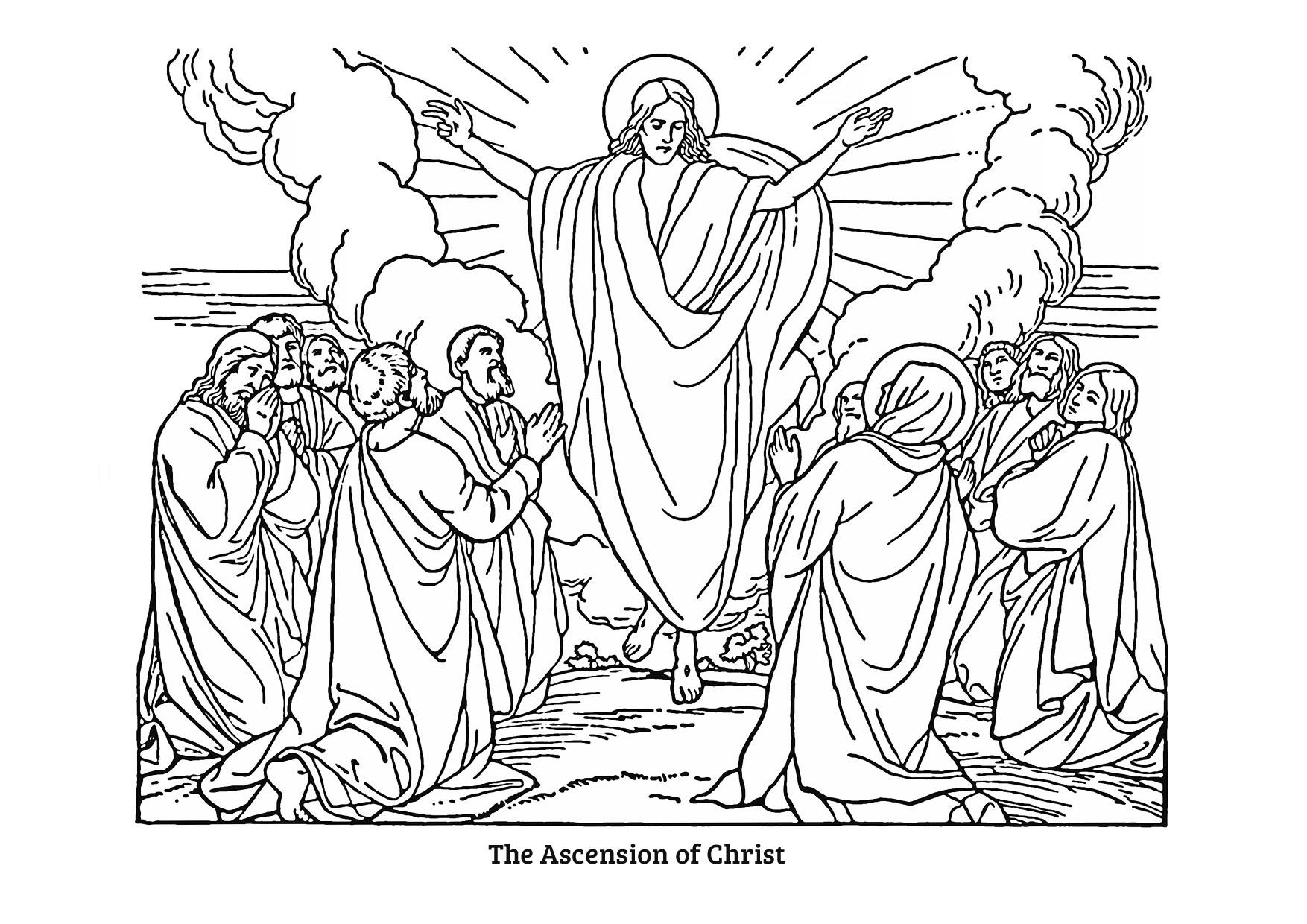1754x1240 The Ascension Colouring Pages Baildon Methodist Church