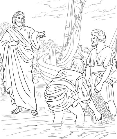 Jesus Calling His Disciples Coloring Pages at GetDrawings | Free download