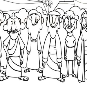 300x300 Disciples Coloring Page Free Download