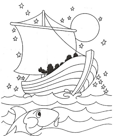 378x450 Jesus Calms The Storm Coloring Sheet