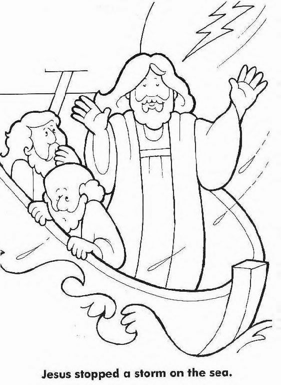 562x768 Jesus Calms The Storm Colouring Page Iglesia