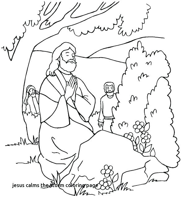 587x648 Jesus Coloring Page Calms The Storm Coloring Pages Free Printable